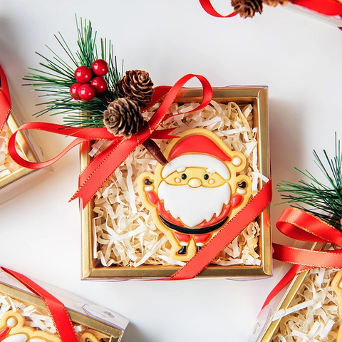Weihnachts Weihnachtsmann Plätzchenform PLA Kunststoff 3D Druck Prägung Ausstechform DIY Backwerkzeug Feiertagsparty