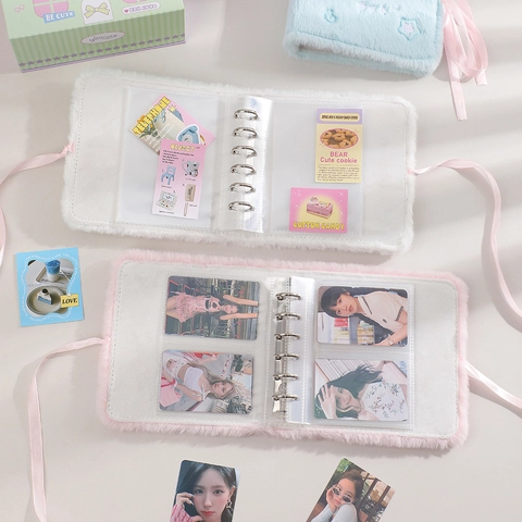 Pagine Interne a Fogli Mobili a 6 Fori A7 Ricariche Per Collezione Di Carte Album Fotografico Trasparenti Olografiche Stella Fuochi D'Artificio PP Organizer