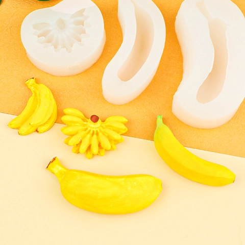 Stampo In Silicone A Forma Di Banana 3D Frutta Strumento Pasticceria DIY Per Torta Mousse Al Cioccolato Sapone Artigianale