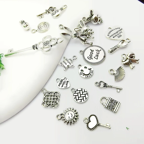 Breloques En Alliage Vintage Pour La Fabrication De Bijoux DIY Pendentifs Style Argent Antique Pour Bracelets Colliers