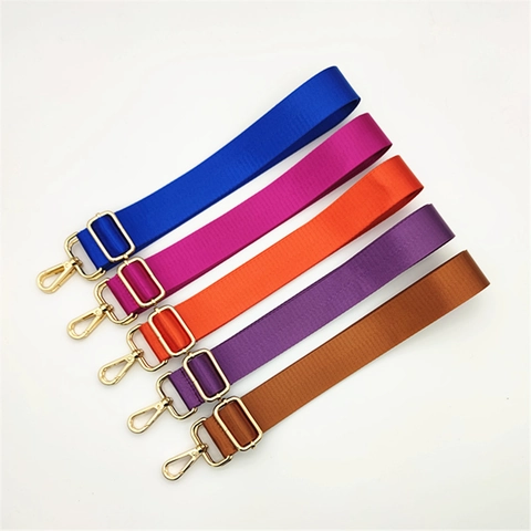 Adjustable Replacement Bag Strap Nylon Polyester Webbing Shoulder Crossbody Belt With Metal Buckle For Handbags Purse