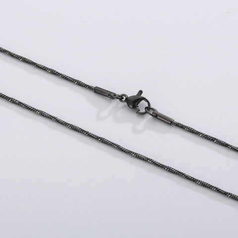 Minimalist Snake Chain Necklace Stainless Steel Versatile Twisted Link DIY Base Jewelry For Men Women