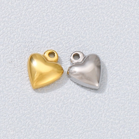Herzform Ausgehöhlt Edelstahl Anhänger Minimalistisch Mode DIY Schmuckherstellung Charm Für Halskette Armband