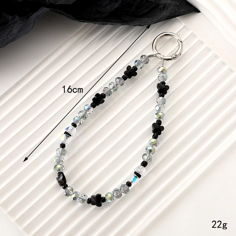 Kristallen Kralen Vlinder Sleutelhanger Telefoon Lanyard Strap Luxe Tas Hanger Charm Voor Vrouwen Handtas Accessoires