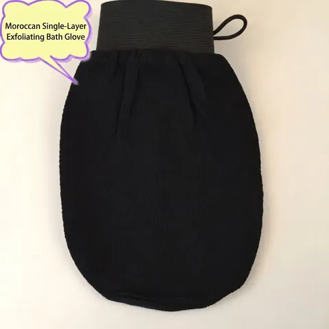 Rayon Exfoliating Bath Glove Moroccan Style Body Scrub Mitt For Skin Cleaning And Dead Skin Removal Hanging Loop