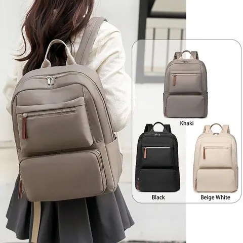 Mode Rucksack Damen Nylon Wasserdicht Mehrere Taschen Reise Schultasche Lässig Student College Laptop Rucksack