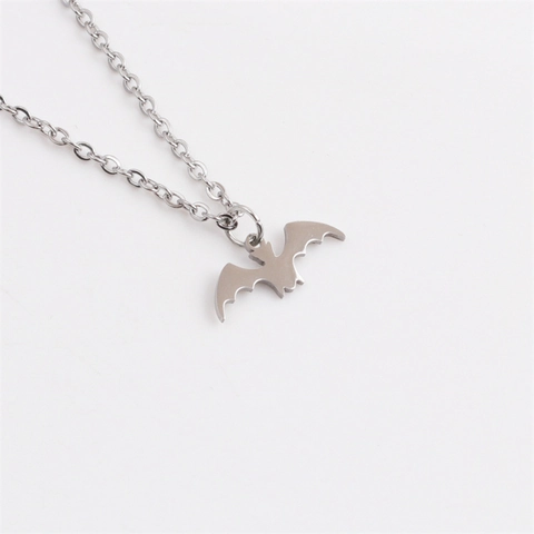 Collana Con Ciondolo A Pipistrello Acciaio Inossidabile Gotico Halloween Punk Gioiello Regalo Per Uomini Donne