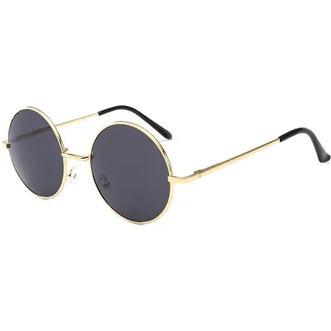 Occhiali Rotondi Retrò In Metallo Anti Luce Blu UV400 Cerniera A Molla Vintage Per Donna Uomo