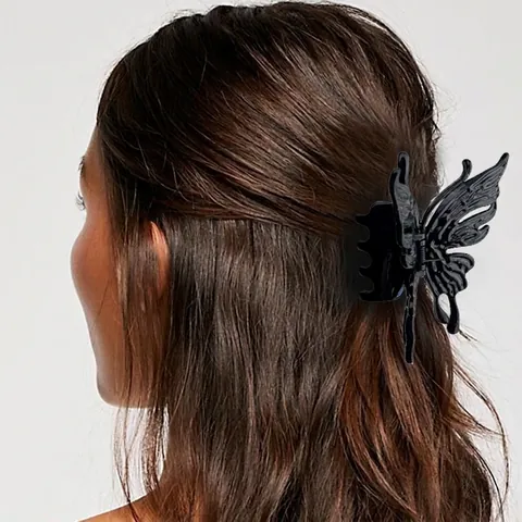 Große Schmetterling Haarklammer Hohl Bionischer Flügel Kunststoff Rutschfeste Haarklammer Elegantes Mode Haar Accessoire Für Frauen