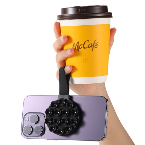 Supporto per Telefono in Silicone con Ventosa Magnetica Universale Supporto per Smartphone Magnetico Portatile con Cinturino