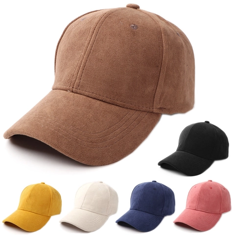 Baseball Cap Lamb Velvet Warm Solid Color Curved Brim Adjustable Casual Outdoor Sun Hat For Men Women