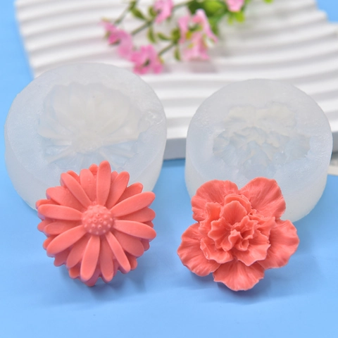 Flower Silicone Mold Daisy Sunflower Shape For DIY Soap Candle Making Fondant Cake Decoration Baking Realistic Floral Tool