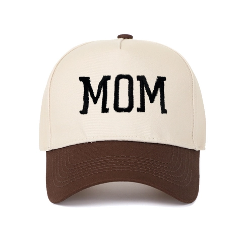 Cappello Da Baseball Cotone MOM Ricamo Regolabile Patchwork Retro Trucker Per Donne Uomini Protezione Solare