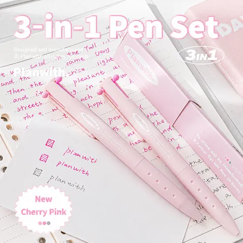 Multicolor Gel Ink Pens Retractable Multi Color Switching Office School Stationery Triangular Matte Body Student Writing