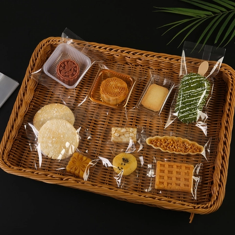 Transparente Lebensmittelverpackungsbeutel Lebensmittelechter Kunststoff Heißsiegelbar Klar Für Kekse Süßigkeiten Snack Aufbewahrung
