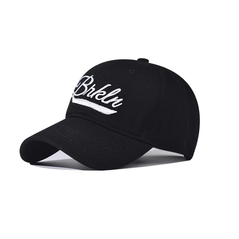 Casquette De Baseball Sergé De Coton Broderie Lettres Brkln Streetwear Rétro Réglable Chapeau Soleil Hommes Femmes