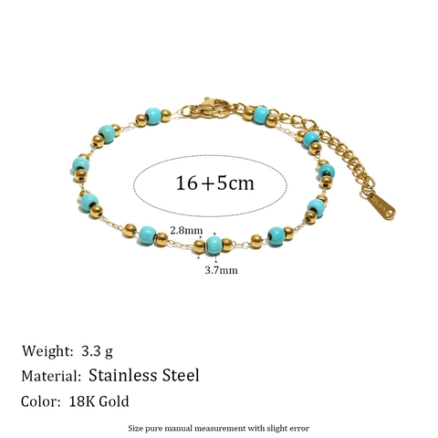Böhmische Edelstahlarmbänder Für Damen Mit 18K Vergoldeter Emaille Gänseblümchen Blatt Und Perlen Mode Schmuck