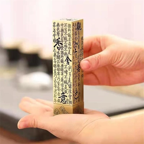 Porta Incenso In Lega Antica Verticale Zen Scritture Buddiste Inciso Bruciatore Per Decorazione Casa
