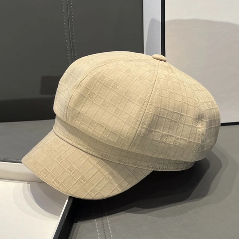 Gorra Newsboy Sombrero Octogonal Gofre Algodón Retro Visera Corta Casual Protección Solar Para Hombres Mujeres