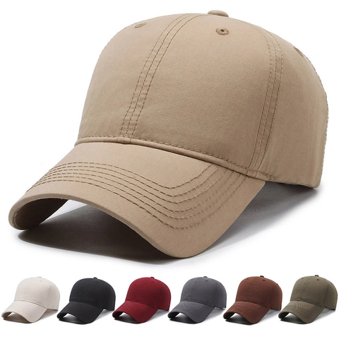Solid Color Cotton Baseball Cap Sun Protection Outdoor Sports Hat Minimalist Adjustable Unisex Peaked Cap