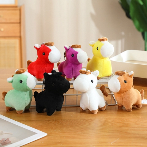 Portachiavi In Peluche A Forma Di Cavallo Simpatico Pony Animale Di Peluche Mini Ciondolo Per Borsa Giocattolo Morbido