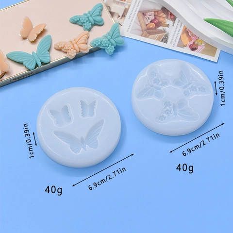 Butterfly Silicone Mold 3D Relief Round Cake Decorating Tool For Fondant Chocolate Candy Clay DIY Baking Crafting