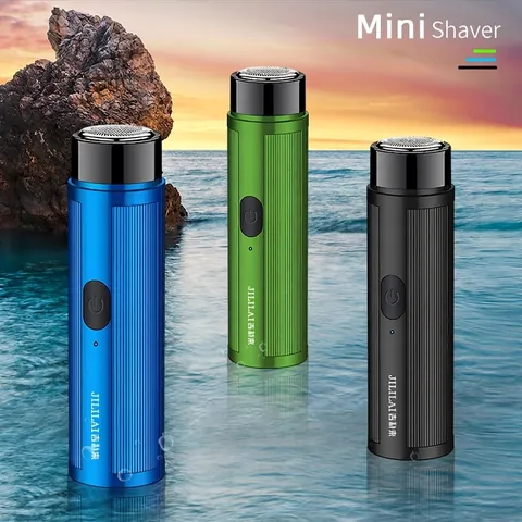 Mini Rasoir Électrique Portable Rechargeable Type-C Lame Rotative Outil De Toilettage Professionnel Pour Hommes Voyage