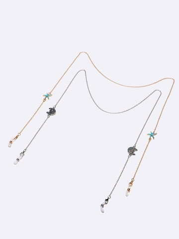 Catene Per Occhiali In Lega Di Rame Stella Mezzaluna Strass Antiscivolo Cordini Per Occhiali Da Sole Maschere Accessori Donna