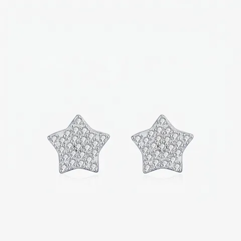 Pendientes De Estrella De Moissanita Con Poste De Plata De Ley 925 Color D Claridad VVS1 Pavé Joyería Para Mujer