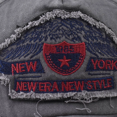Gorra De Béisbol De Algodón Lavado Vintage Distressed Bordado New York Streetwear Sombrero Sol Ajustable Unisex