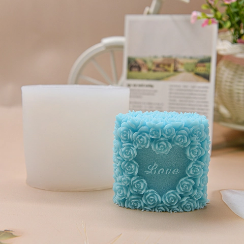 Silikonform 3D Rosen Herz Love Relief Für DIY Aromatherapie Kerzen Seifen Romantische Hochzeitsgeschenke