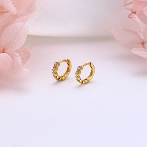 Orecchini A Cerchio In Argento Sterling 925 Per Donna Huggie Minimalista Con Zirconia Cubica Pavé Gioielli Eleganti