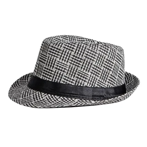 Cappello Fedora in Paglia Intrecciata Retro Britannico per Uomo Donna Estate Protezione Solare Cappello Jazz Spiaggia Traspirante