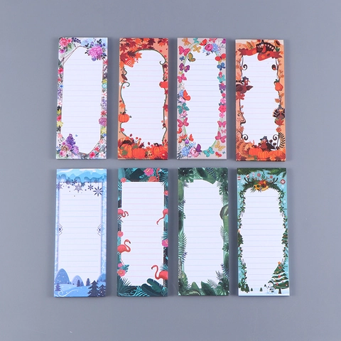 Magnetic Fridge Notepad Memo Pad With Lined Paper Grocery List For Kitchen Shopping Reminder Multi Pattern Decorative