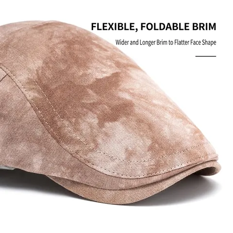 Gorra De Vendedor De Periódicos Hombre Retro Británico Gorra Plana Algodón Ajustable Exterior Protección Solar