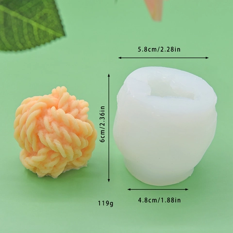 Wollknäuel Seilknoten Silikonform 3D Textur Für Kuchen Fondant Schokolade Kerzen Seife Handgefertigtes DIY Backwerkzeug