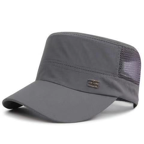 Berretto Cadet Da Uomo A Tetto Piatto In Maglia Traspirante Cappello Protezione Solare Regolabile Sport Estivi Asciugatura Rapida