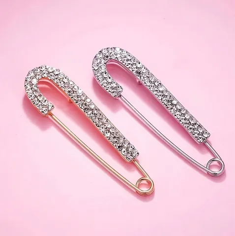 Strass Beveiliging Speld Broche Legering Decoratieve Vest Sjaal Kraag Speld Mode Sieraden Accessoire Vrouwen