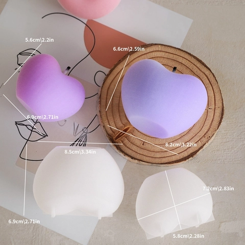 3D Heart And Cloud Silicone Mold For DIY Handmade Candle Candle Holder Gypsum Ornament Resin Casting Home Decor