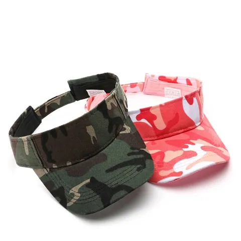 Visiera Parasole Cappello Mimetico Stampa Poliestere Regolabile Berretto Da Baseball Vuoto Top Sport All'Aperto Donna Uomo