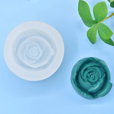 Rose Flower Silicone Mold 3D Bud Shape For DIY Handmade Soap Candle Fondant Resin Crafting Tool Elegant Floral Decor