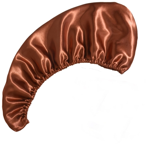 Satin Microfiber Absorbent Hair Drying Hat For Long Hair Elastic Head Wrap Bonnet With Button Closure