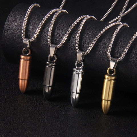 Kogel Hanger Ketting Met Roestvrijstalen Ketting En Legering Bedel Retro Dominante Industriële Stijl Voor Mannen Unisex