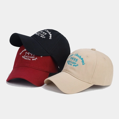 Vintage Baseball Cap Cotton Embroidered Unchanged 1995 Athletic Dept Sun Protection Adjustable Outdoor Sport Hat