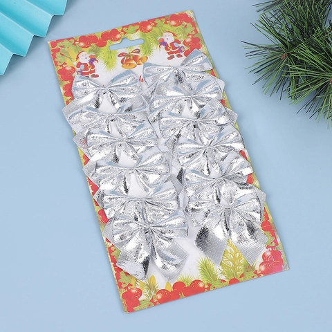 Fiocchi Per Albero Di Natale Velluto Tessuto Glitterato Ornamenti Appesi Decorazione Per Feste Confezione Regalo Fiocchi