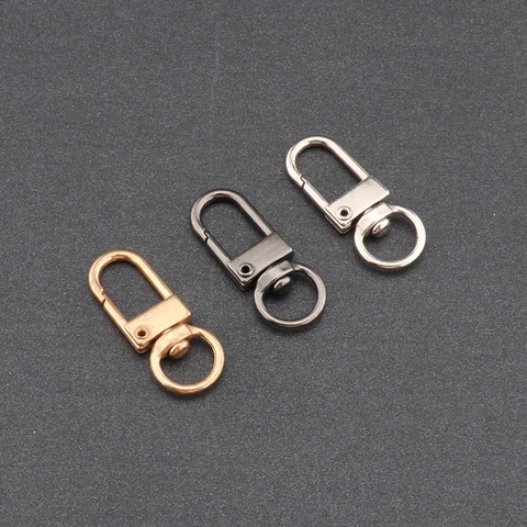 Swivel Lobster Clasp Zinc Alloy Metal Spring Hook For Keychain Bag DIY Accessory Rotating Trigger Snap