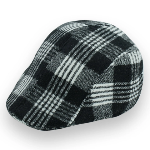 Béret Vintage Britannique en Laine à Carreaux Homme Casquette Newsboy Flat Cap Femme Automne Hiver Velours Côtelé Chaud