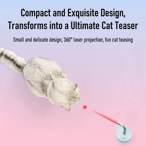 Giocattolo Per Gatti Al Laser Automatico Elettronico Interattivo Rotazione Completa Ricaricabile USB ABS Plastica