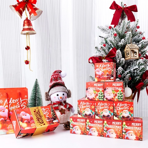 Christmas Surprise Bouncing Gift Box Paper DIY Jumping Explosion Box Holiday Celebration Pattern