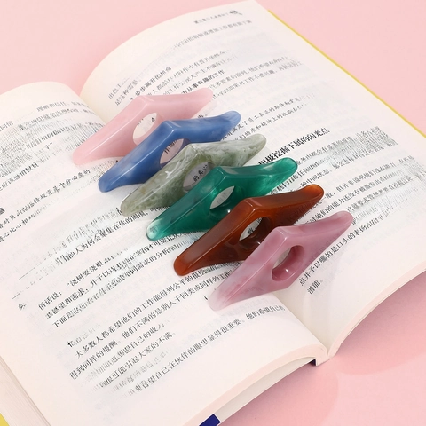 Supporto Per Pagine Di Libri In Resina Segnalibro Portatile Accessorio Per La Lettura Ad Una Mano Design Marmo